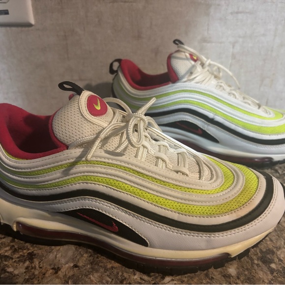 Nike White and Lime Athletic Shoes - Picture 3 of 5